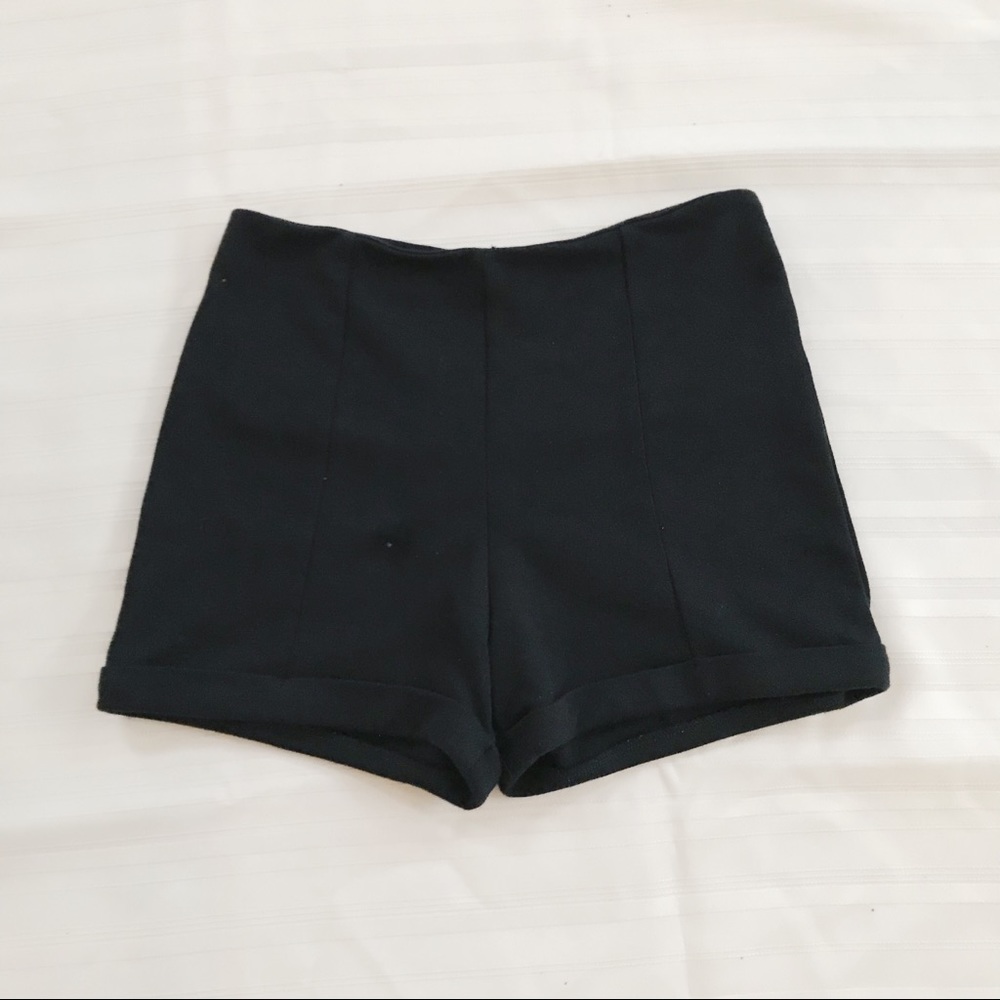 black shorts